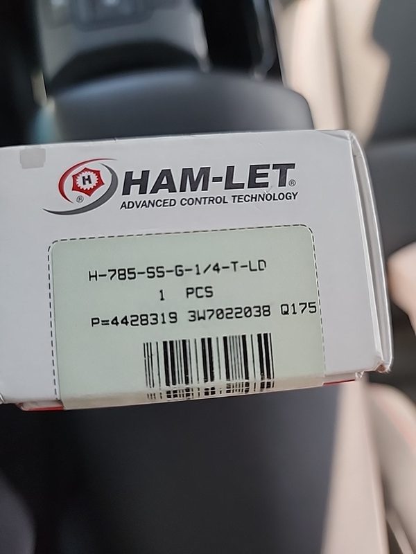 Клапан H-785-SS-G-1/4-T-LD