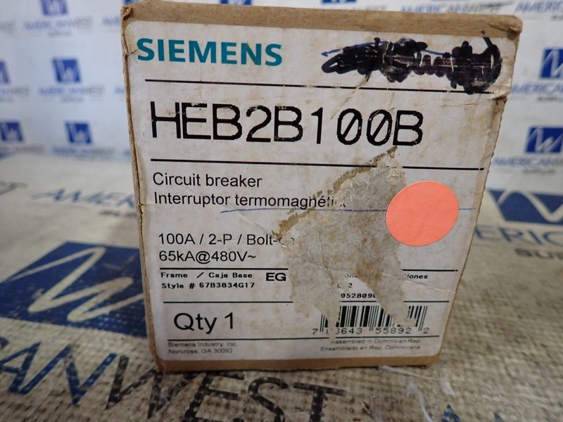 Автоматический выключатель Siemens HEB2B100B