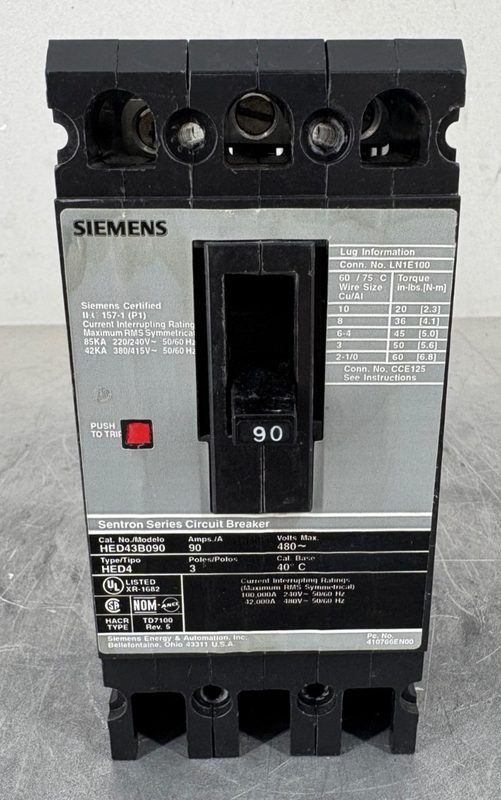 Автоматический выключатель Siemens HED43B090