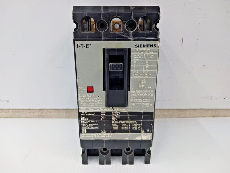 Автоматический выключатель Siemens HED63B100