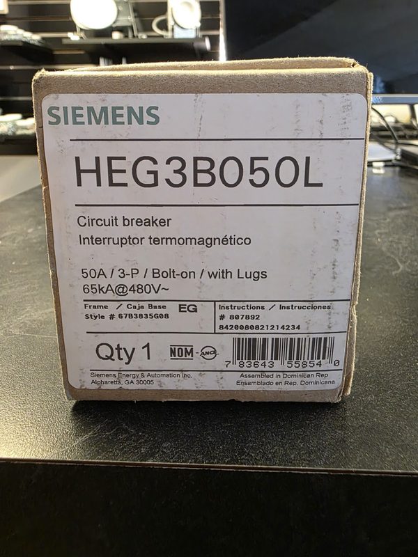 Автоматический выключатель Siemens HEG3B050L