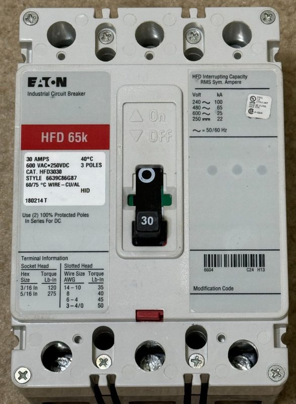 Автоматический выключатель Eaton HFD3030