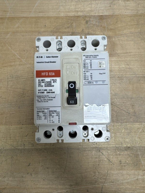 Автоматический выключатель Eaton HFD3060