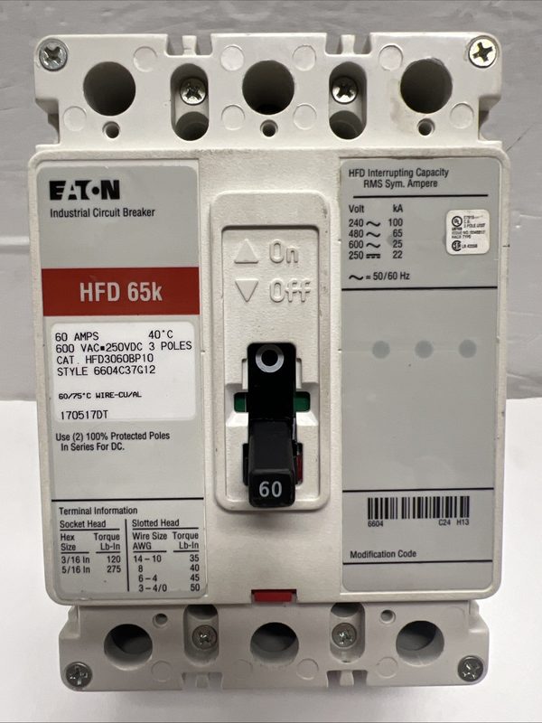 Автоматический выключатель Eaton HFD3060BP10