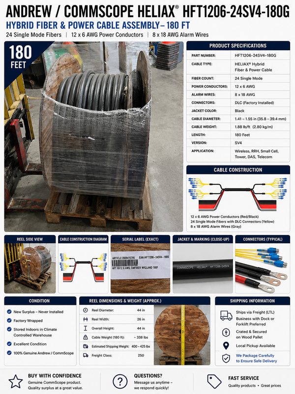 Кабель HFT-1206-24SV4-180G
