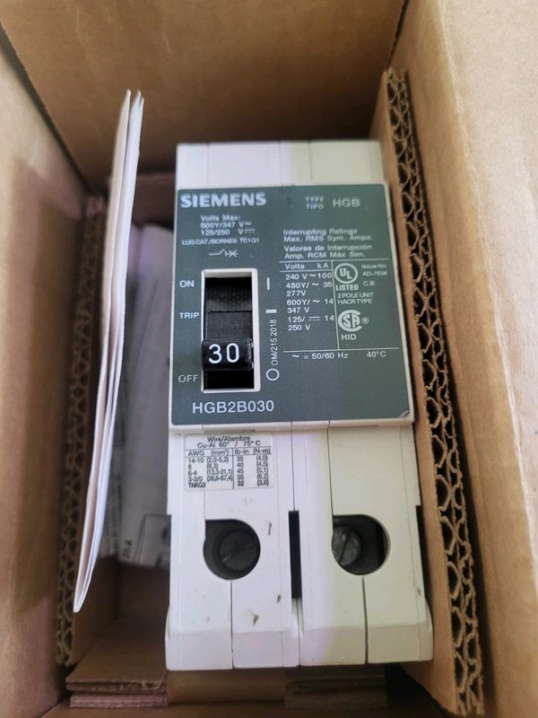 Автоматический выключатель Siemens HGB2B030B