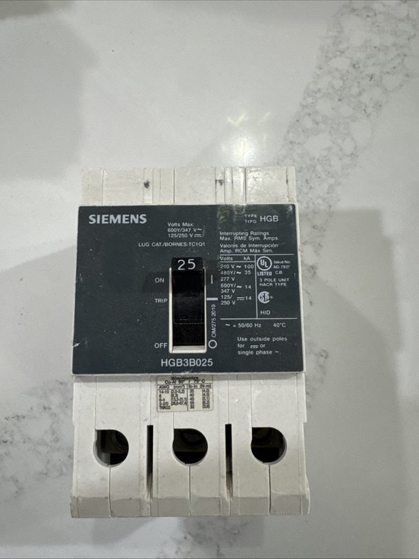 Автоматический выключатель Siemens HGB3B025