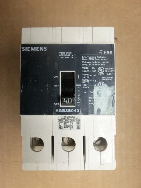 Автоматический выключатель Siemens HGB3B040