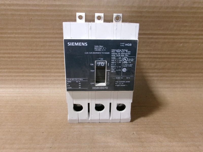 Автоматический выключатель Siemens HGB3B070