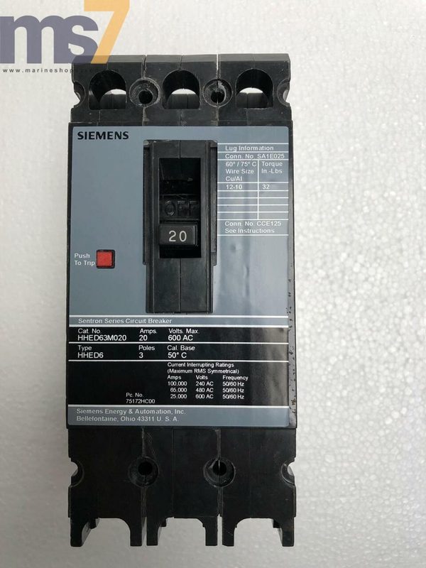 Автоматический выключатель Siemens HHED63M020