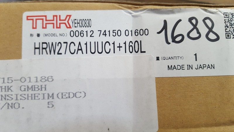 Линейная направляющая HRW27CA1UUC1+160L