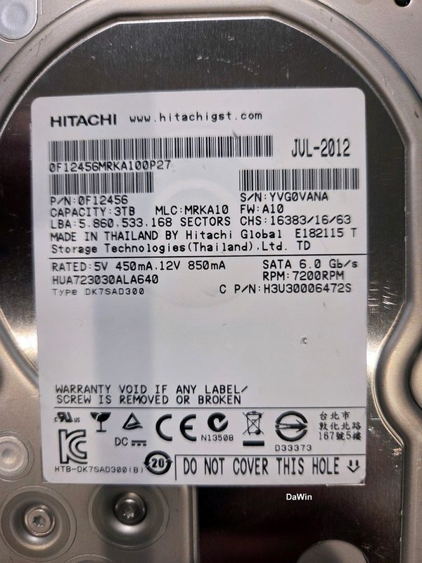 Жёсткий диск HUA723030ALA640