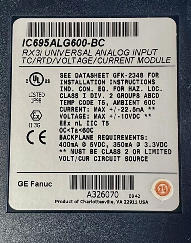 Модуль ввода-вывода FANUC IC695ALG600-BC