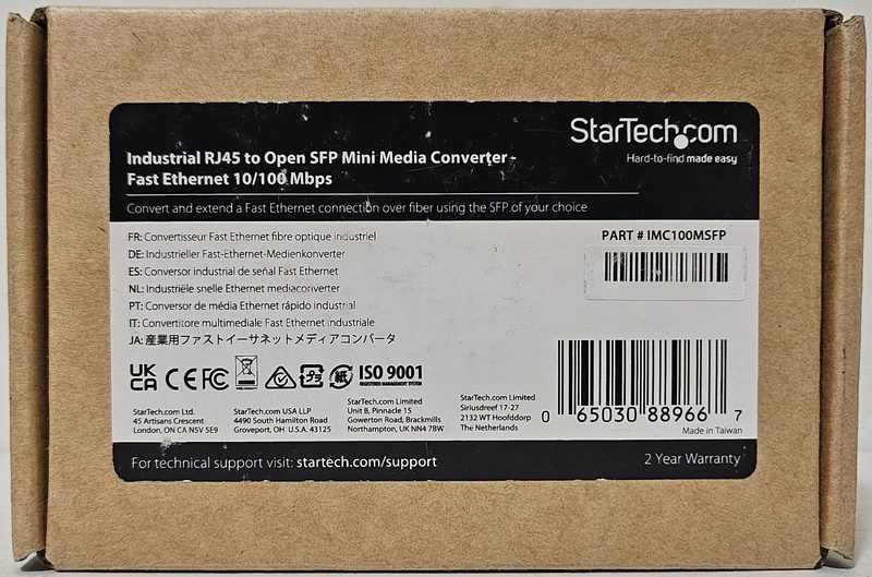 Медиаконвертер StarTech IMC100MSFP