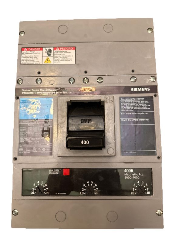 Автоматический выключатель Siemens JXD23B400
