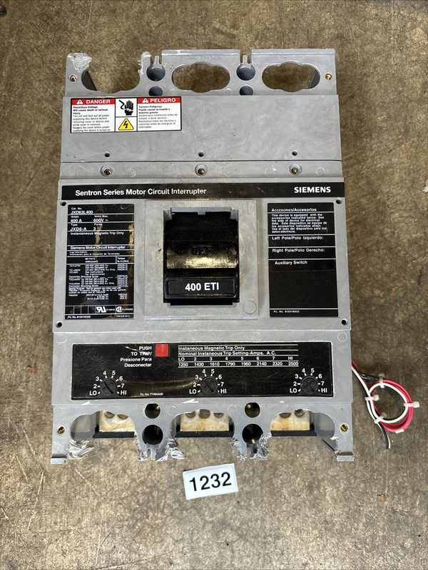Автоматический выключатель Siemens JXD63L400
