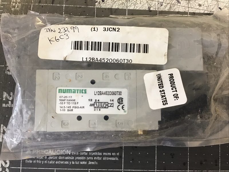 Электромагнитный клапан Numatics L12BA4520060T30