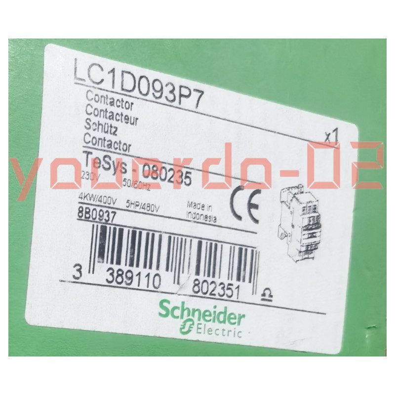 Контактор Schneider LC1D093P7