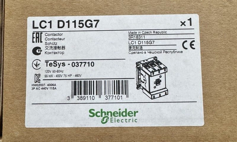 Контактор Schneider LC1D115G7