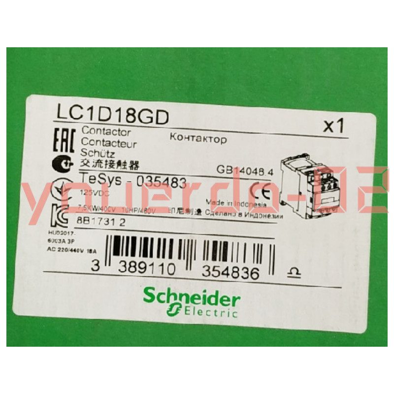 Контактор Schneider LC1D18GD