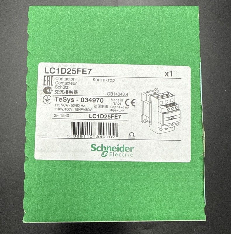 Контактор Schneider LC1D25FE7