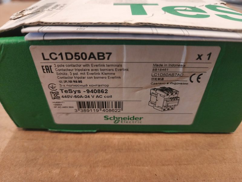 Контактор Schneider LC1D50AB7