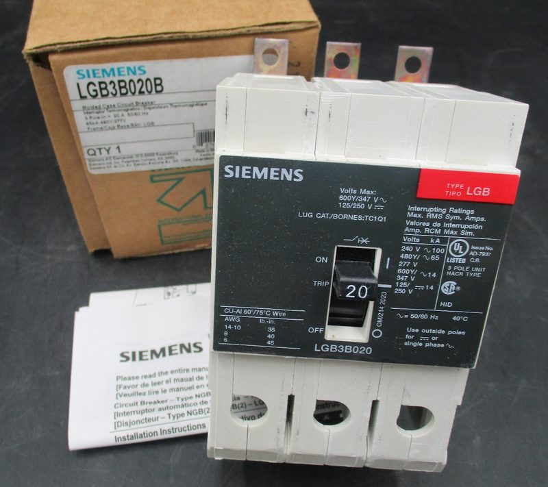 Автоматический выключатель Siemens LGB3B020B