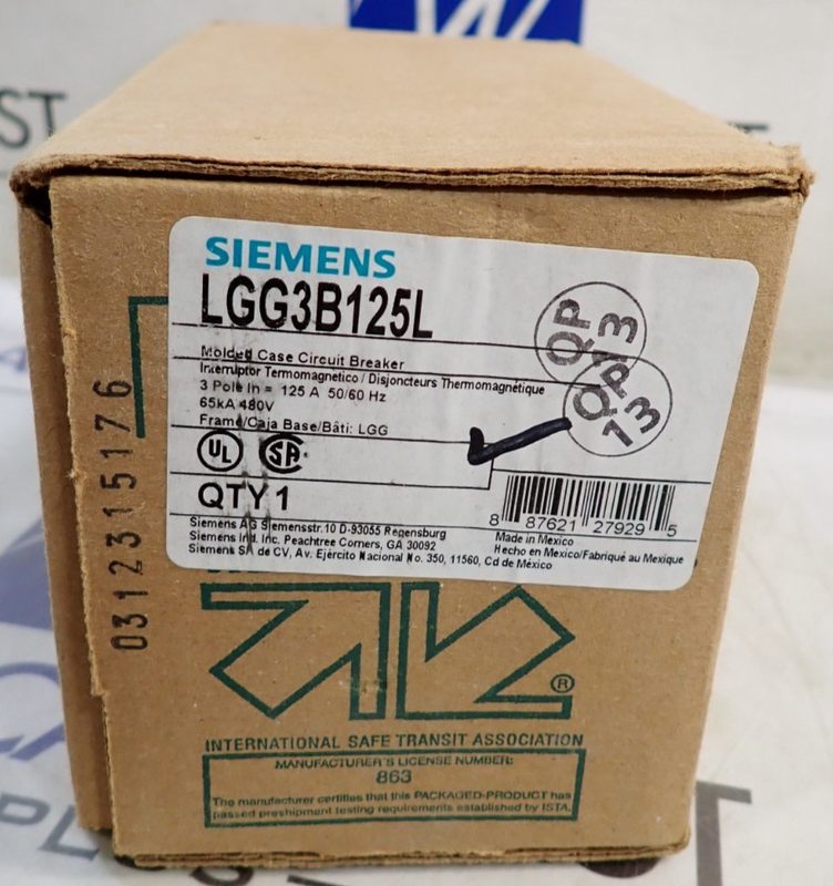 Автоматический выключатель Siemens LGG3B125L