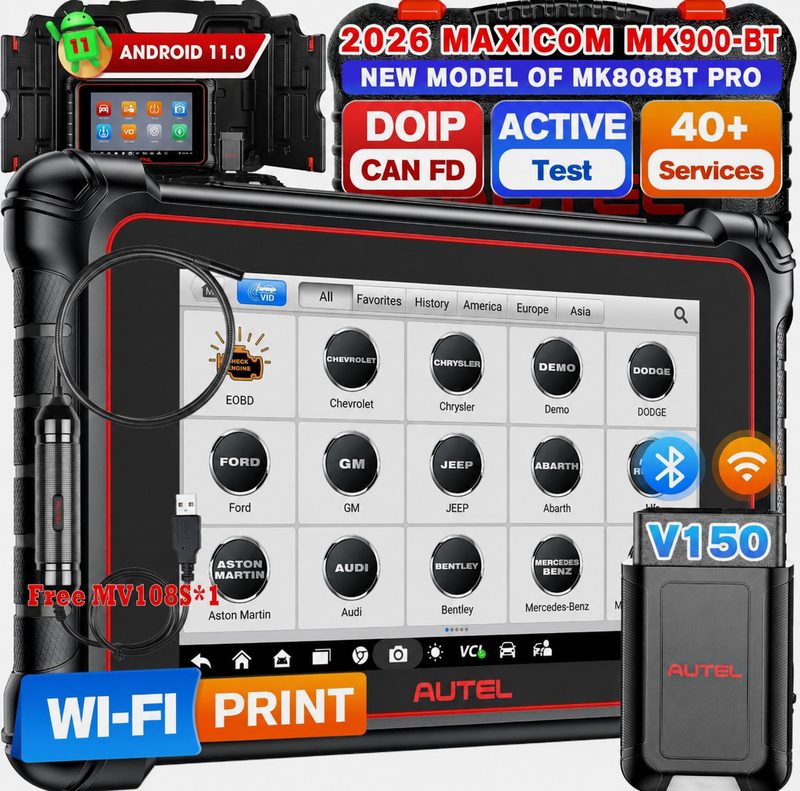 Диагностический сканер Autel MK900-BT+MV108S