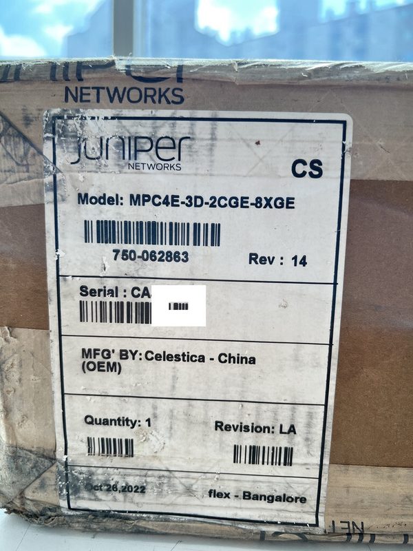 Маршрутизатор Juniper MPC4E-3D-2CGE-8XGE-RB