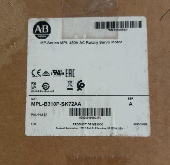 Серводвигатель Allen-Bradley MPL-B310P-SK72AA
