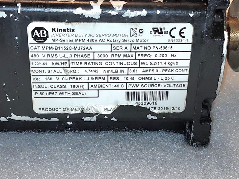 Серводвигатель Allen-Bradley MPM-B1152C-MJ72AA