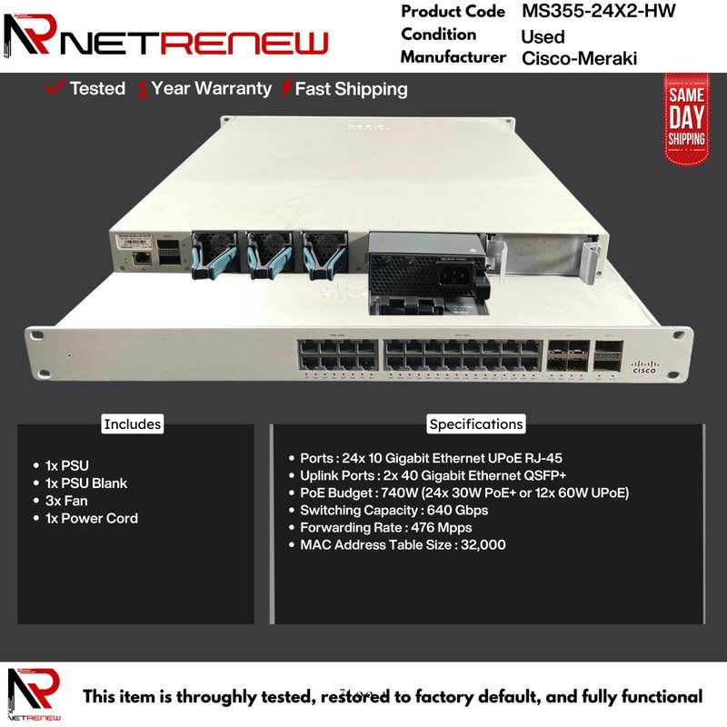 Коммутатор Cisco MS355-24X2-HW