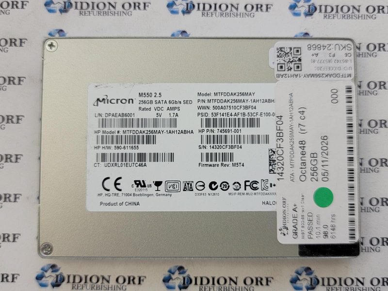 SSD-накопитель Micron MTFDDAK256MAY-1AH12ABHA
