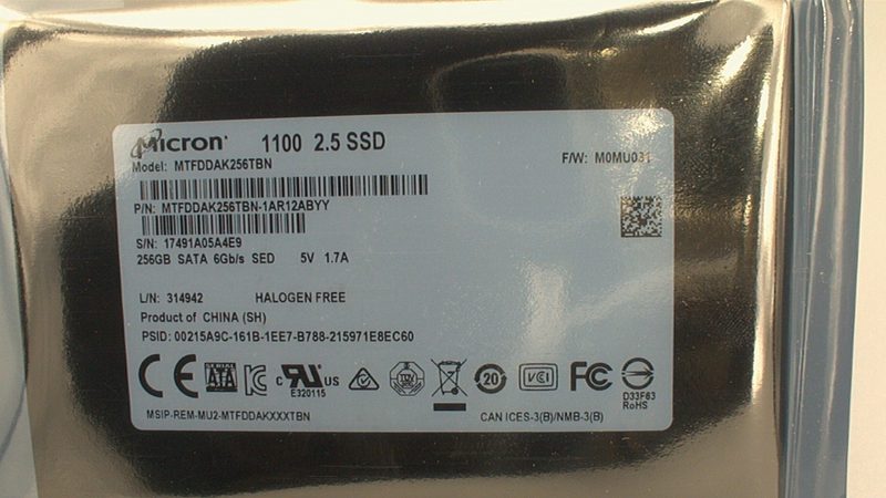 SSD-накопитель Micron MTFDDAK256TBN-1AR12ABYY