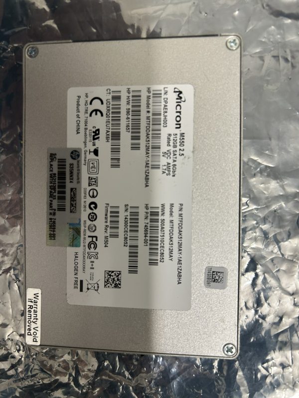SSD-накопитель Micron MTFDDAK512MAY-1AE1ZABDA