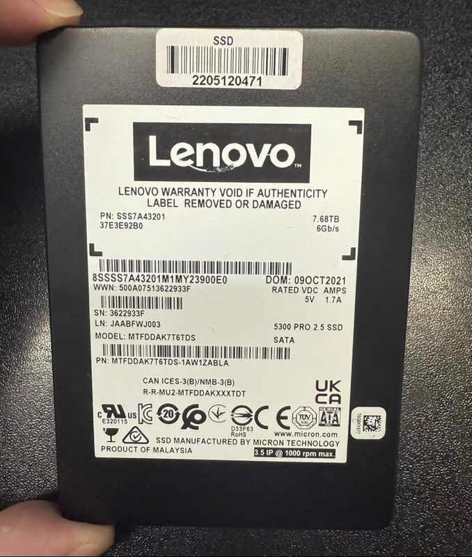SSD-накопитель Micron MTFDDAK7T6TDS-1AW1ZABLA