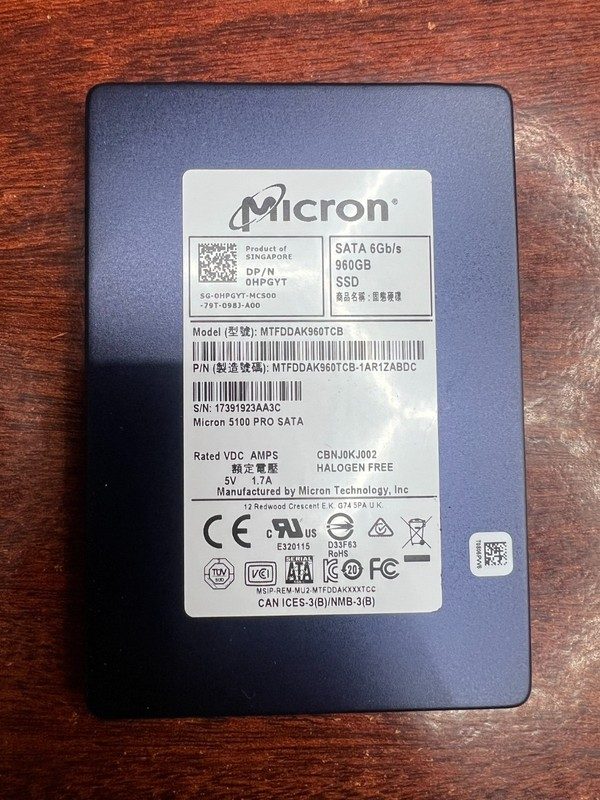 SSD-накопитель Micron MTFDDAK960TCB-1AR1ZABDC
