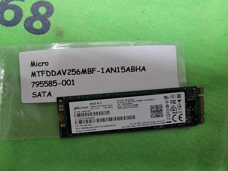 SSD-накопитель HPE MTFDDAV256MBF-1AN15ABHA