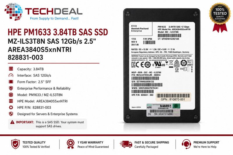 SSD-накопитель HPE MZ-ILS3T8U