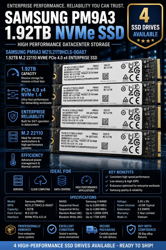 SSD-накопитель Samsung MZ1L21T9HCLS-00A07