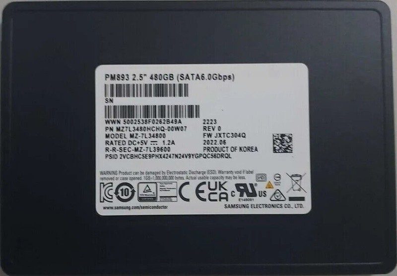 SSD-накопитель Samsung MZ7L3480HCHQ-00W07
