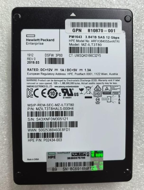 SSD-накопитель HPE MZILT3T8HALS-00AH9