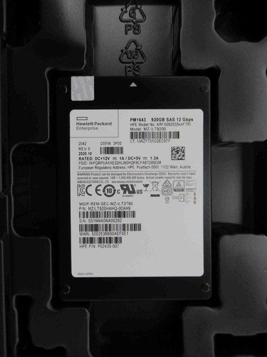SSD-накопитель HPE MZILT920HAHQ-00AH9
