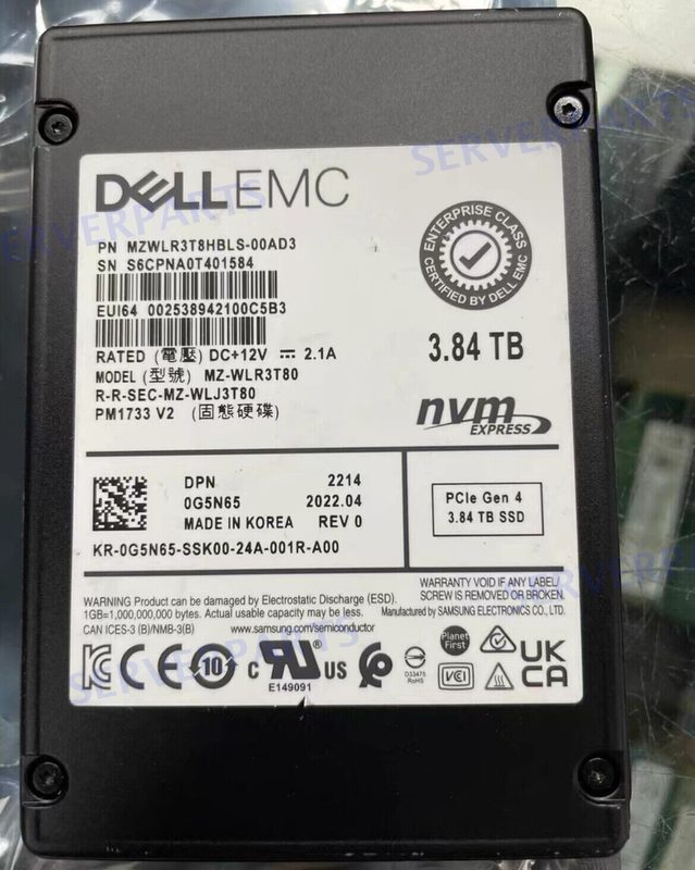 SSD-накопитель Dell MZWLR3T8HBLS-00AD3