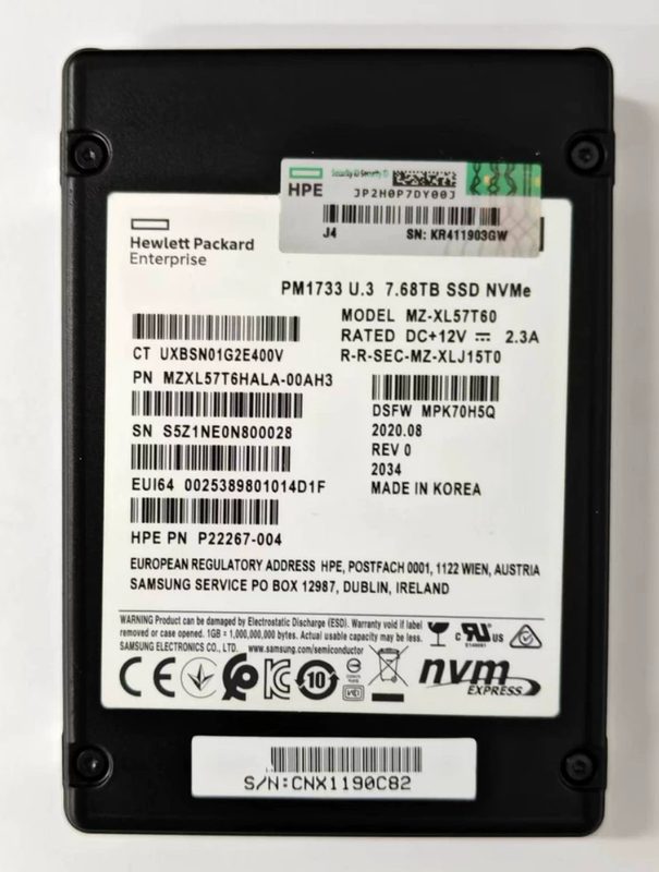 SSD-накопитель HPE MZXL57T6HALA-00AH3