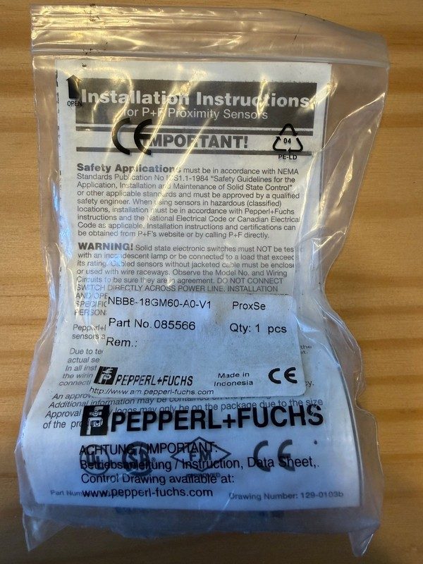 Датчик приближения Pepperl+Fuchs NBB8-18GM60-A0-V1