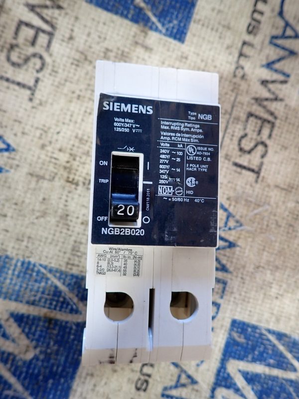 Автоматический выключатель Siemens NGB2B020
