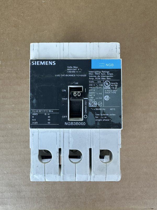 Автоматический выключатель Siemens NGB3B060
