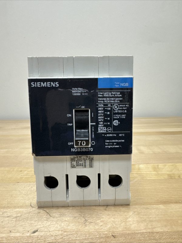 Автоматический выключатель Siemens NGB3B070